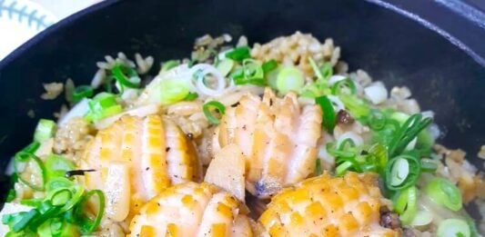 고소한 전복 솥 밥