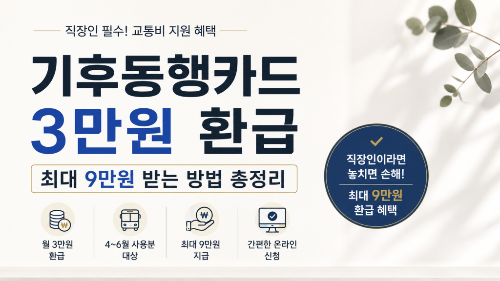 기후동행카드 3만원 환급 신청 시작! 직장인이라면 최대 9만원 꼭 챙기세요 1 기후동행카드 환급 신청 안내